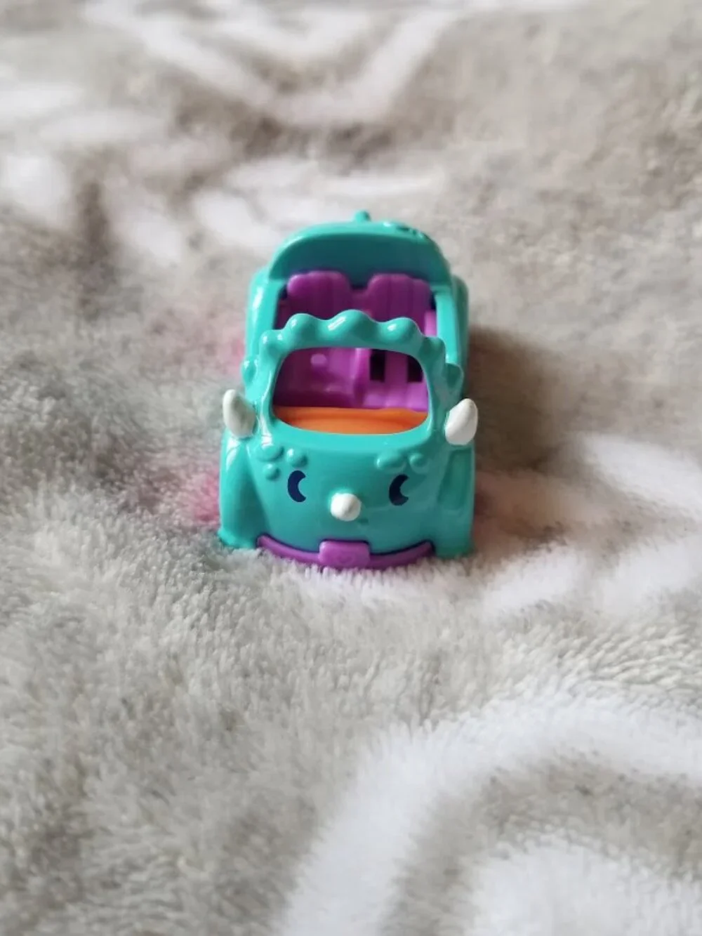 Polly Pocket Car Blue Purple Pink Dinosaur Die-Cast Metal